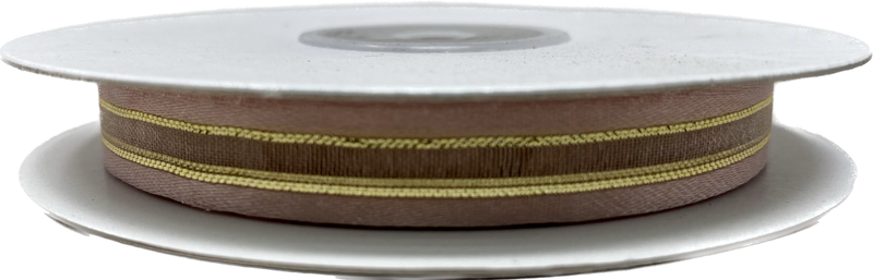 Load image into Gallery viewer, 3/8&quot; Sheer Organza Ribbon w/ Satin &amp; Metallic Edges (25 Yds)
