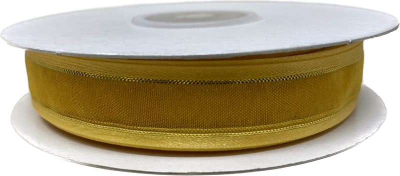 Load image into Gallery viewer, 5/8&quot; Sheer Organza Ribbon w/ Satin &amp; Metallic Edges (25 Yds)
