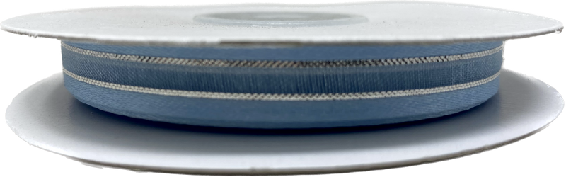 Load image into Gallery viewer, 3/8&quot; Sheer Organza Ribbon w/ Satin &amp; Metallic Edges (25 Yds)
