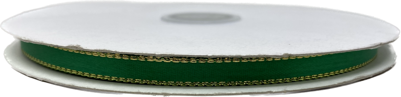 Load image into Gallery viewer, 1/4&quot; Satin Ribbon w/ Metallic Edges (50 Yds)
