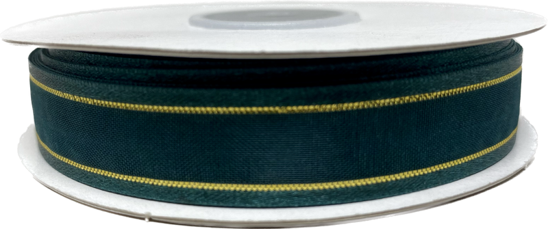 Load image into Gallery viewer, 5/8&quot; Sheer Organza Ribbon w/ Satin &amp; Metallic Edges (25 Yds)
