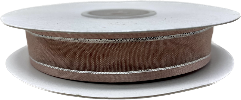 Load image into Gallery viewer, 5/8&quot; Sheer Organza Ribbon w/ Satin &amp; Metallic Edges (25 Yds)
