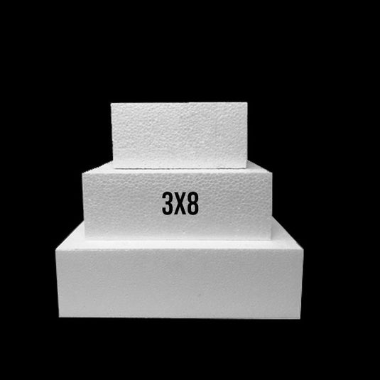 Foam Dummy Cakes - SQUARE- 3H" x 8" (1 Pc)