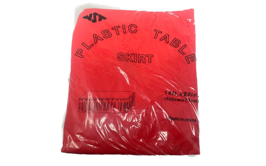 14ft x 29" Plastic Table Skirt (1 Pc)