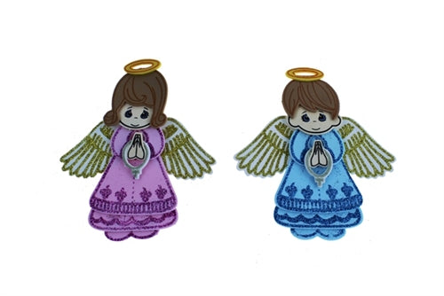 5.25" Angel w/ Halo & Rosary Fomi (10 Pcs)