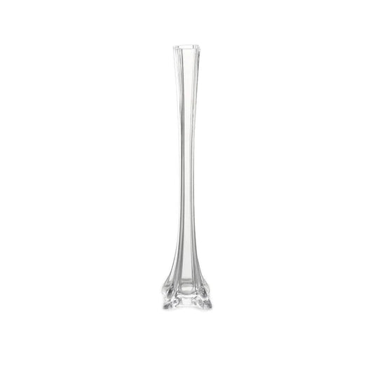 16 White Glass Eiffel Tower Vases