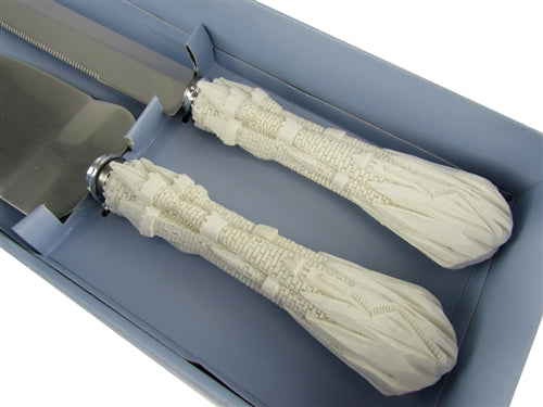 Load image into Gallery viewer, Premium Castle Design Cake Knife Set - Stainless Steel (1 Set)
