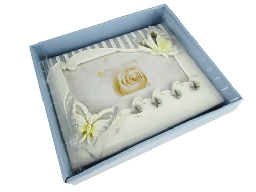 Premium Quinceanera Butterfly PICTURE FRAME Guest Book (Spanish) (1 Pc)