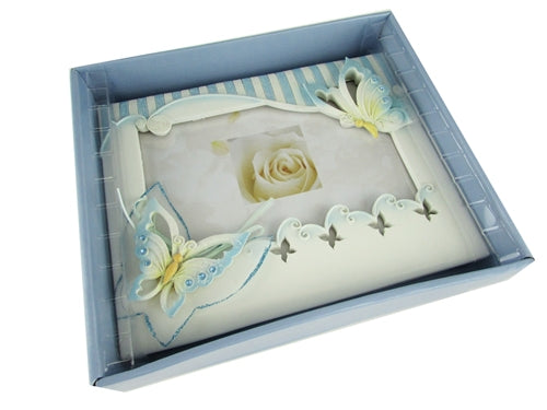 Premium Quinceanera Butterfly PICTURE FRAME Guest Book (Spanish) (1 Pc)