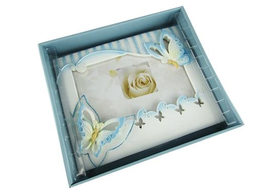 Libro de invitados con diseño de mariposa de primera calidad (1)