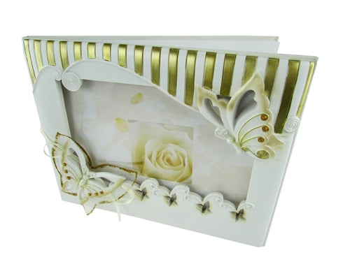 Load image into Gallery viewer, Premium Butterfly Design PICTURE FRAME Guest Book (1)
