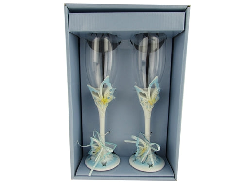 Juego de 2 vasos con diseño de mariposa premium (1)