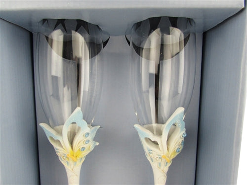 Juego de 2 vasos con diseño de mariposa premium (1)