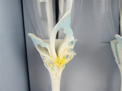 Juego de 2 vasos con diseño de mariposa premium (1)