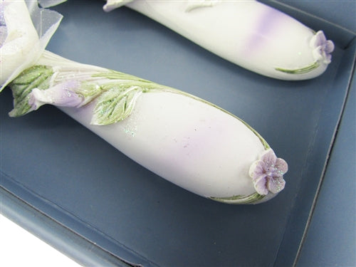 Juego de cuchillos para pasteles con diseño de rosas premium - Acero inoxidable (1)