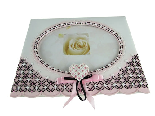 Libro de invitados Premium Quinceanera Satin & Diamond Floral (español) (1)