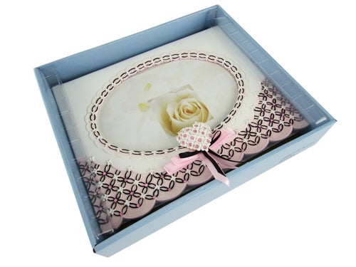 Load image into Gallery viewer, Premium Satin &amp; Diamond Floral Design PICTURE FRAME Guest Book (1 Pc)
