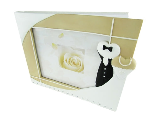 Premium Wedding PICTURE FRAME Guest Book - Wedding Couple Design (1)