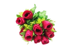 18" Rose Bud Bush w/ Greenery (1 Pc)