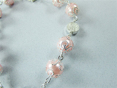 Load image into Gallery viewer, 7&quot; Designer Metallic Design Rosary Bracelet (12 Pcs)

