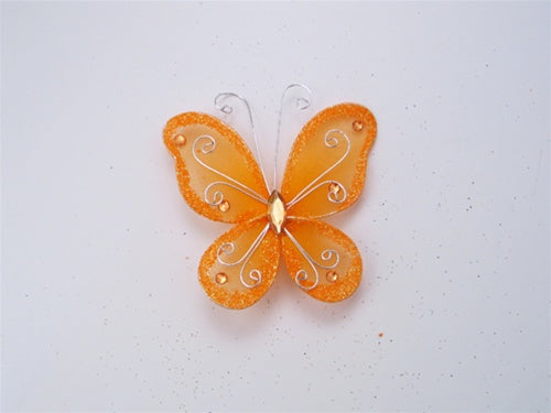 Load image into Gallery viewer, 3&quot; Sheer Butterflies w/ SPARKLING Wired Edge (12 Pcs)
