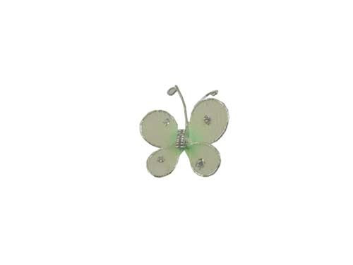 Mariposas transparentes de 1" con borde con alambre (12)