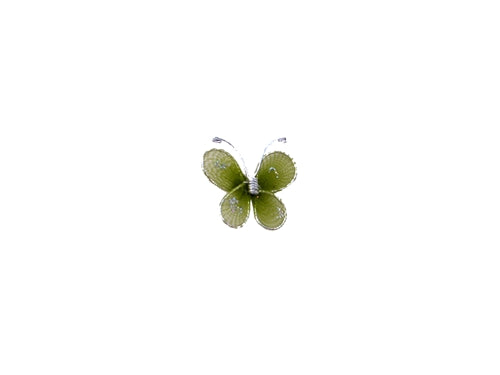 Mariposas transparentes de 1" con borde con alambre (12)