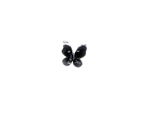 Mariposas transparentes de 1" con borde con alambre (12)