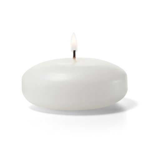 2" White Floating Candles (4 Pack)