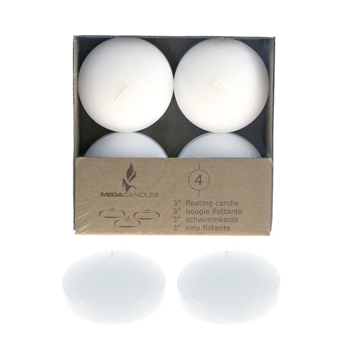Load image into Gallery viewer, 3&quot; White Floating Candles - White (4 Pack)
