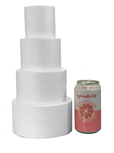 Juego de tortas ficticias redondas de espuma de 3