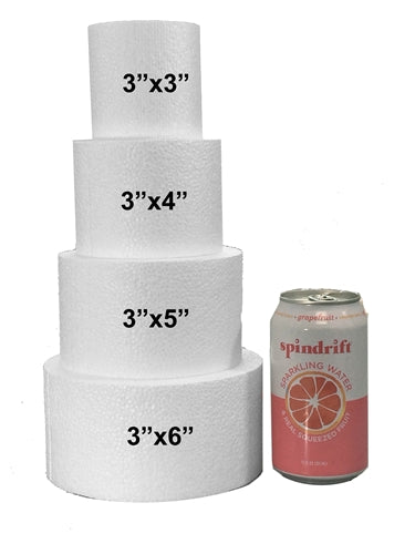 Juego de tortas ficticias redondas de espuma de 3