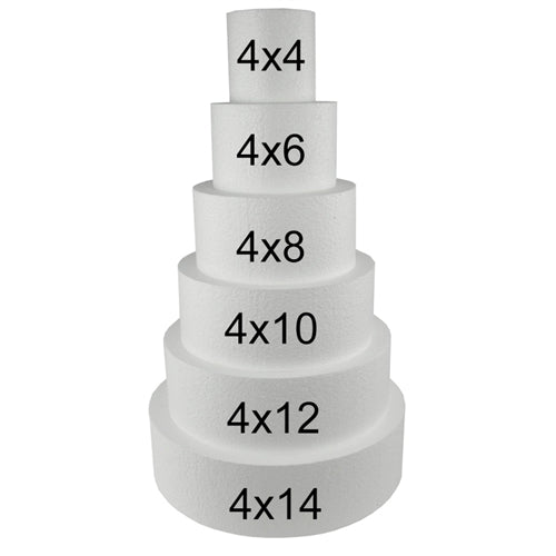 Foam Dummy Cakes - Round - 4"H x 14" (1 Pc)