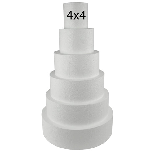 Foam Dummy Cakes - Round - 4"H x 4" (1 Pc)