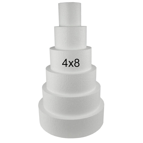 Foam Dummy Cakes - Round - 4"H x 8" (1 Pc)