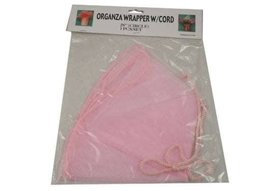 28" Organza Wrapper w/ Cord Tie (12 Pcs)