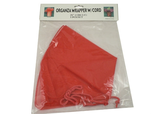 28" Organza Wrapper w/ Cord Tie (12 Pcs)