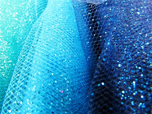 Load image into Gallery viewer, 54&quot; x 10 Yards Iridescent SPARKLING Glitter Tulle Bolt (1 Pc)
