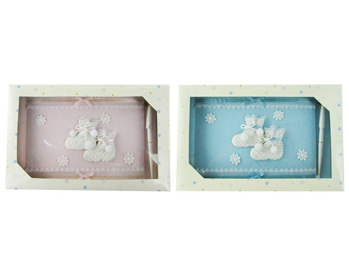 Load image into Gallery viewer, Premium Cloth Baby Shower &quot;Bootie&quot; Guest book w/ Pen (1 Pc)
