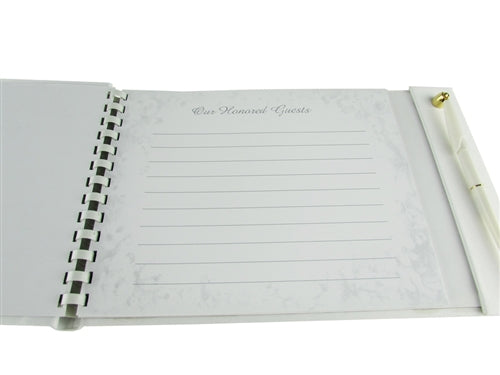 Premium Satin WEDDING - Guest Book - Calla Lily  (1)