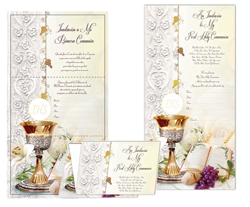 Load image into Gallery viewer, Communion Invitation #806 (Italian Made) (10 Pc)
