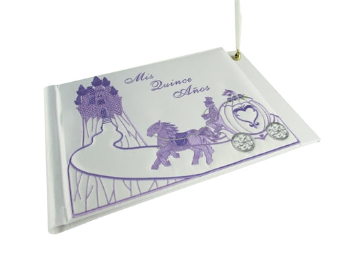 Premium Satin MIS QUINCE ANOS - Guest Book - Cinderella (1)