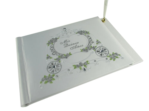 Premium Satin MIS QUINCE ANOS - Guest Book - Coach (1 Pc)