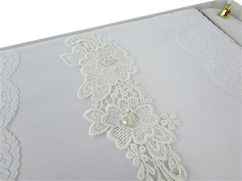 Premium Satin WEDDING Guest Book - Elegant Floral