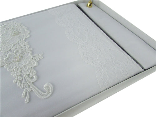 Premium Satin WEDDING Guest Book - Elegant Floral