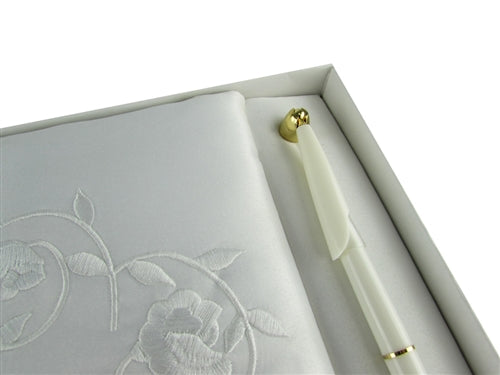 Libro de VISITAS de Satén Premium - Floral Elegante (1)