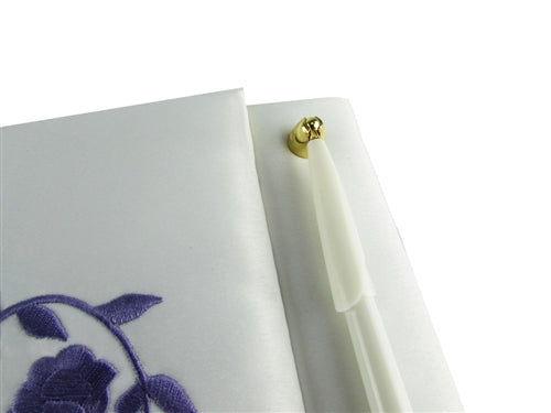 Load image into Gallery viewer, Premium Satin MIS QUINCE ANOS Guest Book w/ Pen - Floral (1 Pc)
