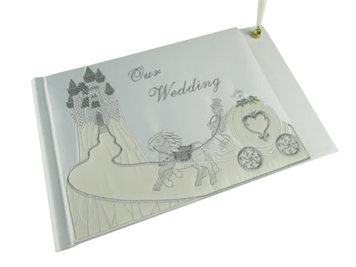 Load image into Gallery viewer, Premium Satin WEDDING Guest Book - Cinderella (1)
