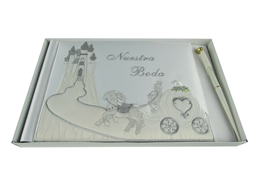 Premium Satin WEDDING Guest Book - Cinderella (1 Pc)