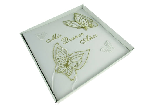 Load image into Gallery viewer, Premium Satin Embroidered Quinceanera Photo Album - Butterfly #1 (1 Pc)
